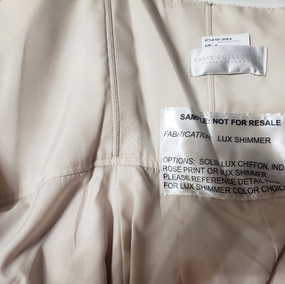 Shimmery Gold Strapless Gown Dress - Picture 8 of 8